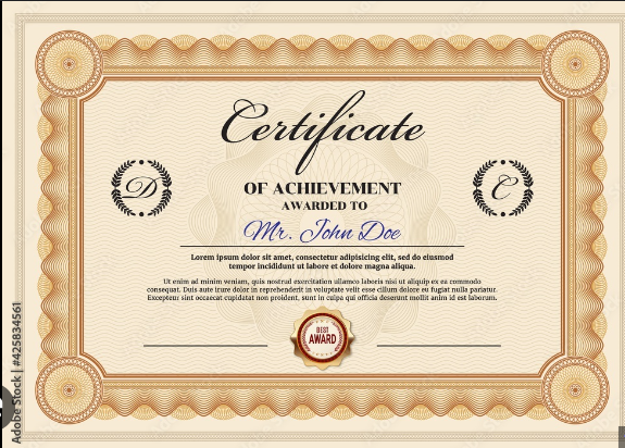 Certificate
